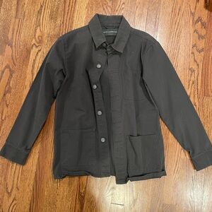French Connection Green Lightweight Button-Up Shirt Jacket